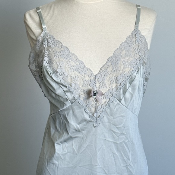 Sliperfection Other - VTG Slip Dress Lace Silky Women M 36 Lingerie Cocktails Nylon babydoll